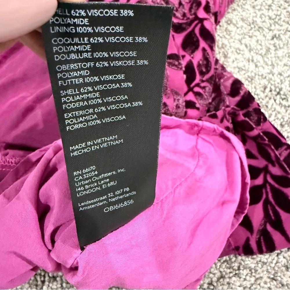 Anthropologie Somerset Mini Dress Velvet Purple Boho Party Vacation Women’s XS - Picture 12 of 16